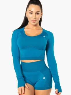 Women Ryderwear Eectra eae ong eeve Crop Top