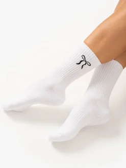 Women Ryderwear Pilates Bow Crew Socks
